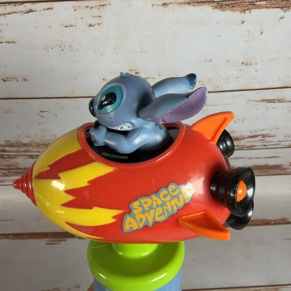 Disney Stitch Space Adventure Light Up Bubble Wand Toy Rocket Used